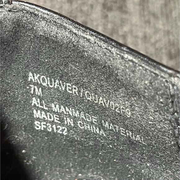 Anne Klein Black Leather Mary Jane Wedge Heels Size 7M classic old money preppy - Picture 11 of 13